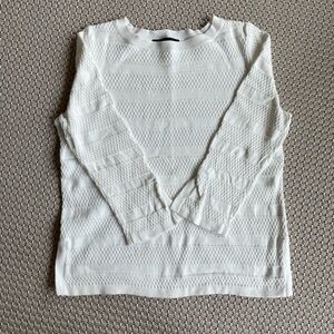 Brooks Brothers White Textured Knit Sweater